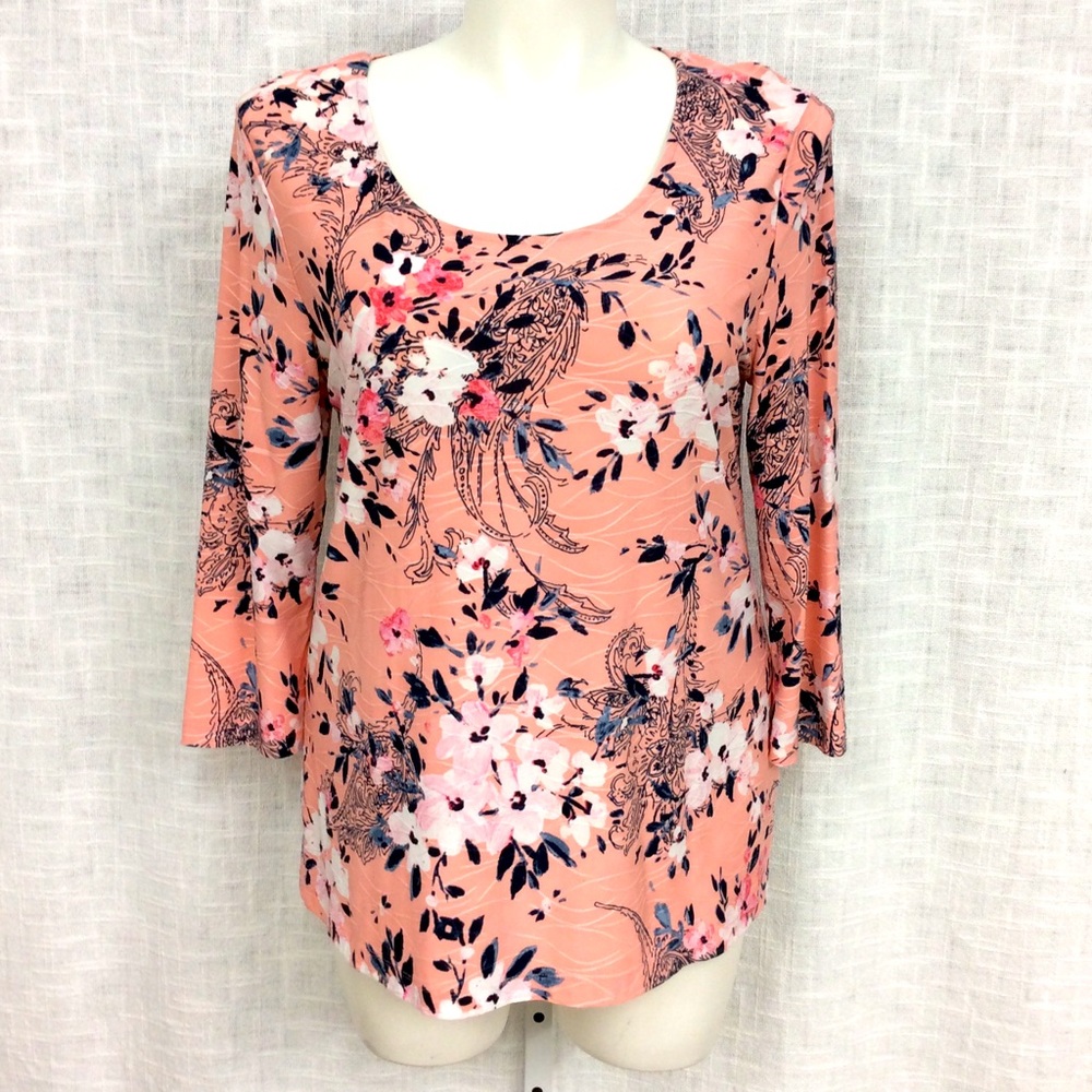 Croft & Barrow Multicolored Large 3/4 Sleeves Top